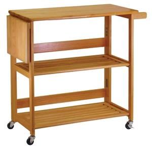 Winsome Wood Radley 38-in x 34-in Natural Wood Foldable Kitchen Cart