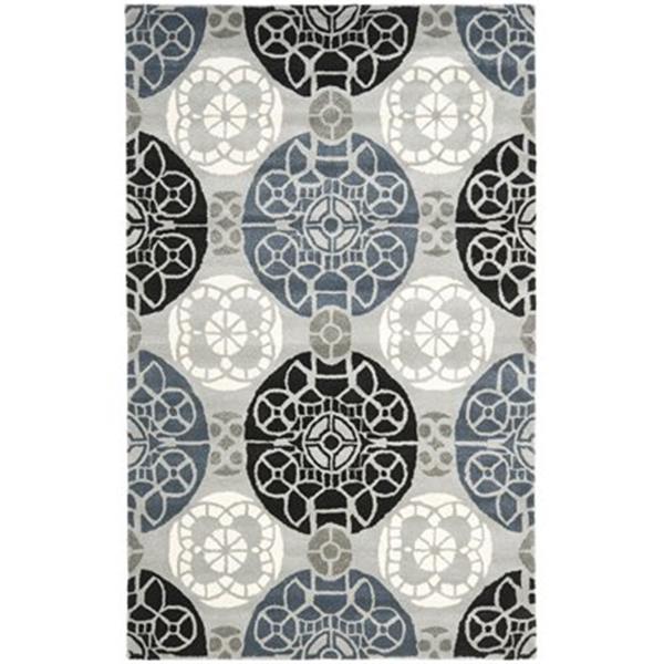 Safavieh WYD376D Wyndham Area Rug, Grey/Black,WYD376D-5