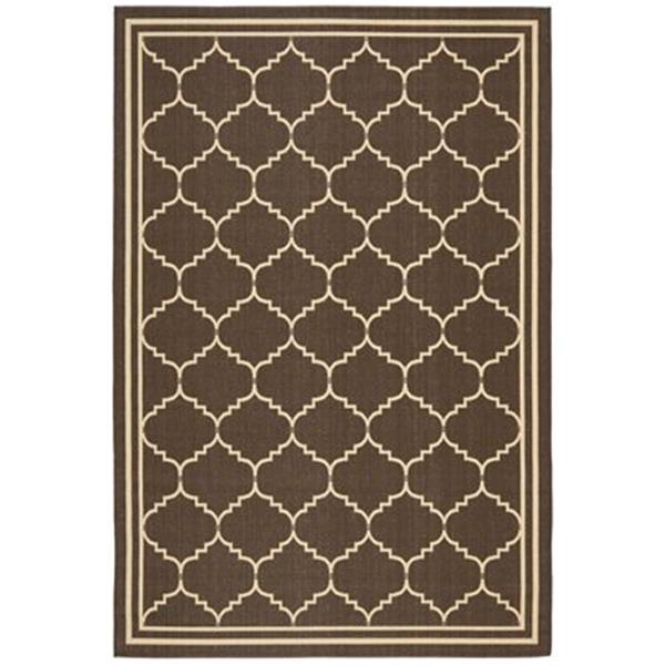 Safavieh CY6889-204 Courtyard Chocolate and Cream Area Rug,C