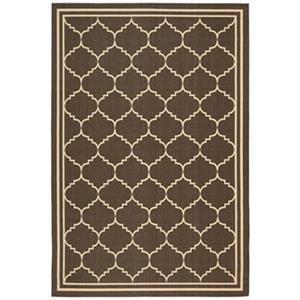 Safavieh CY6889-204 Courtyard Chocolate and Cream Area Rug,C