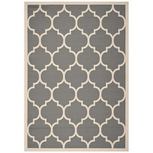 Safavieh CY6914-246 Courtyard Area Rug, Anthracite / Beige,C