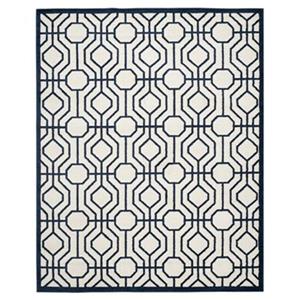 Safavieh AMT416M Amherst Ivory and Navy Area Rug,AMT416M-8