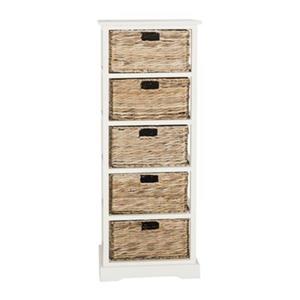 Safavieh American Home White 5 Basket Storage Chest