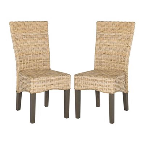 wicker dining chair set of 2