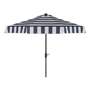 Safavieh Elsa 9-ft Navy/White Striped Market Style Patio Umbrella