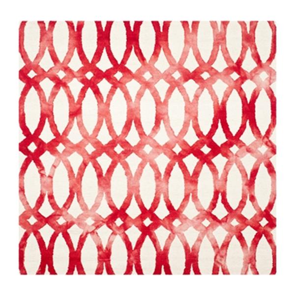 Safavieh Dip Dye Hand-Tufted Wool Ivory and Red Area Rug,DDY