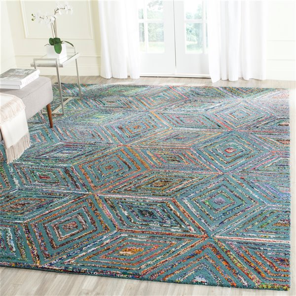 Safavieh Nantucket 6-ft x 9-ft Blue Rectangular Indoor Area Rug