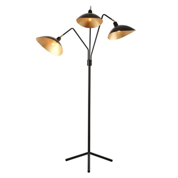 Safavieh 69.5-in Black Gold Iris Floor Lamp