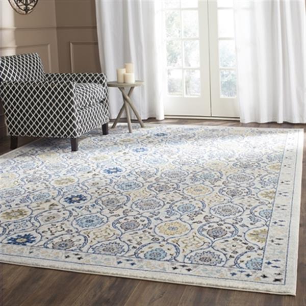 Safavieh Evoke Ivory and Blue Indoor Area Rug,EVK210C-8