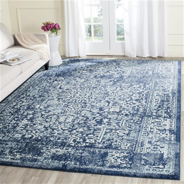 Safavieh Evoke Navy and Ivory Indoor Area Rug,EVK256A-8