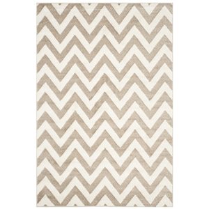 Safavieh Wheat and Beige Amherst Chevron Indoor/Outdoor Rug,