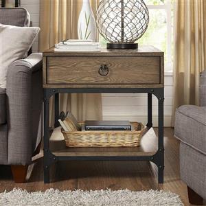 Crosley Furniture Trenton 27-in x 24-in x 26-in Rustic Coffee Wood End Table