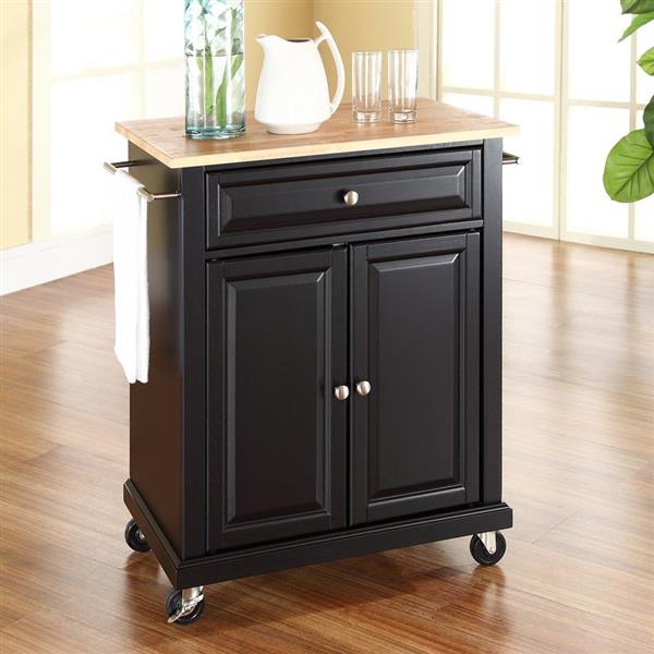 Crosley Furniture 18 In X 36 In Black Portable Kitchen Island