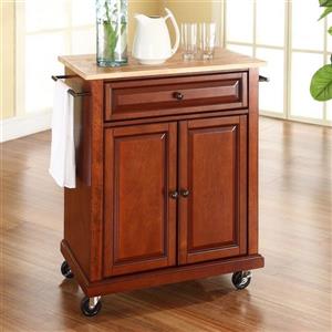 Crosley Furniture 18-in x 36-in Classic Cherry Portable Kitchen Island
