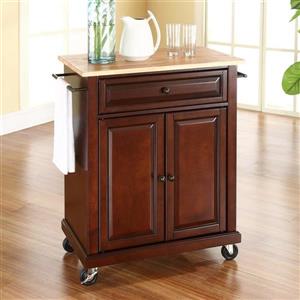 Crosley Furniture 18-in x 36-in Vintage Mahogany Portable Kitchen Island