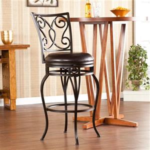 Boston Loft Furnishings Herring 29.75-in Hammered Bronze Swivel Bar Stool
