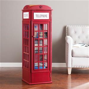 Boston Loft Furnishings Burgundy red Transitional Engineered Wood Media Cabinet