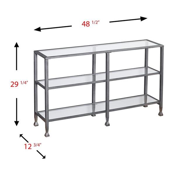 Boston Loft Furnishings Lea Clear Glass Modern Console Table
