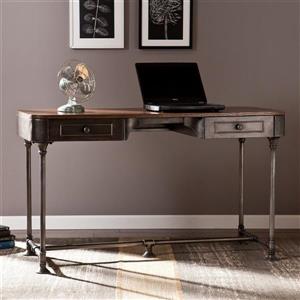 Boston Loft Furnishings Jordan Dark Tobacco 2-Drawer Writing Desk