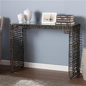 Boston Loft Furnishings Lorri Clear Glass Coastal Sofa Table