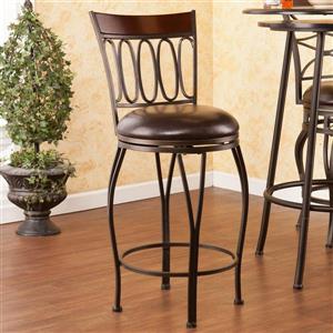 Boston Loft Furnishings Cache 25-in Dark Champagne Swivel Counter Stool