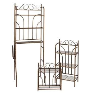 Boston Loft Furnishings 23-in x 15-in x 14-in Rubbed Bronze Metal Bathroom Shelves (Set of 3)