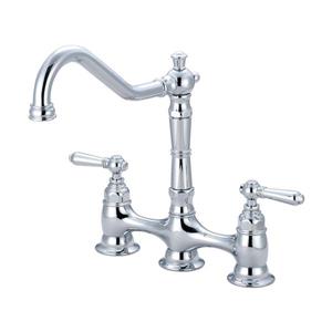 Pioneer Industries Americana Polished Chrome 12.50-in Lever-Handle Deck Mount High-Arc Kitchen Faucet