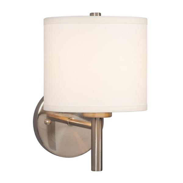 Galaxy Ansley 6.7-in W 1-Light Brushed Nickel Arm Wall Sconce