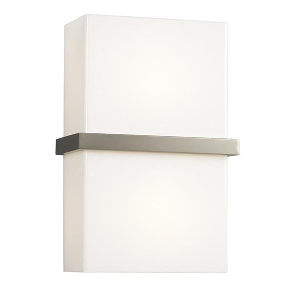 Galaxy 8-in W 1-Light Brushed Nickel Pocket Wall Sconce