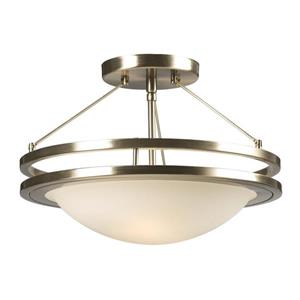 Galaxy Avalon 2-Light Brushed Nickel 13-in x 13-in x 9.25-in Semi-Flush Mount