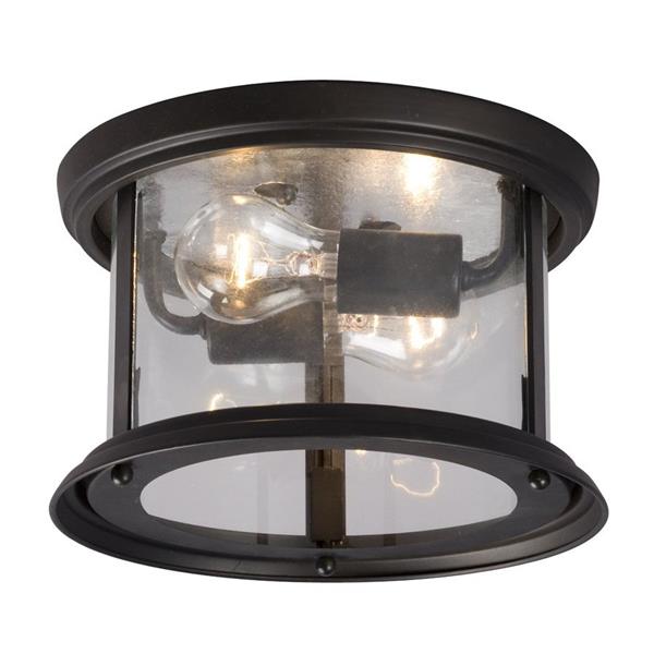 Galaxy Huntington 10-in Oil-Rubbed Bronze Flush Mount Light