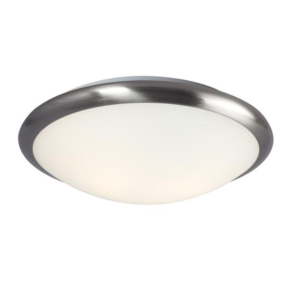 Galaxy 12-in Brushed Nickel Flush Mount Light