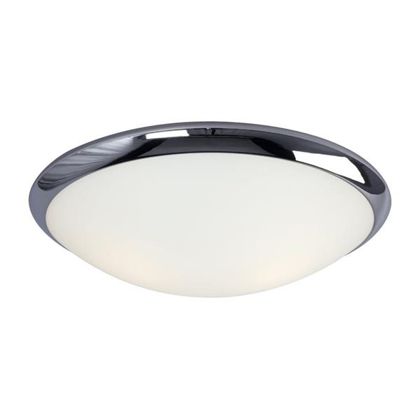 Galaxy 15.25-in Chrome Flush Mount Light