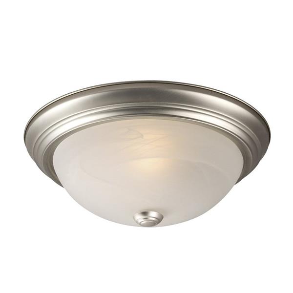 Galaxy Quoizel Galaxy Lighting 13.125-in Pewter Flush Mount Light