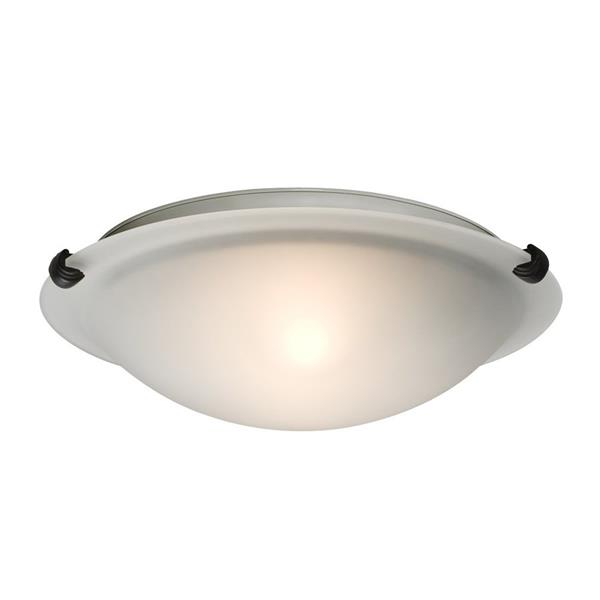 Galaxy Quoizel Galaxy Lighting Ofelia 12.75-in Oil Rubbed Bronze Flush Mount Light