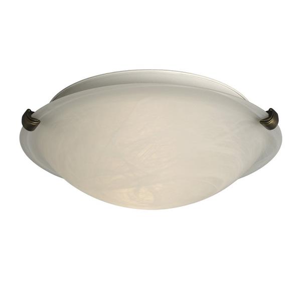 Galaxy Quoizel Galaxy Lighting Ofelia 12.25-in Oil Rubbed Bronze Flush Mount Light