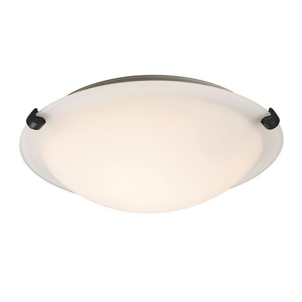 Galaxy Quoizel Galaxy Lighting Ofelia 12.75-in Oil-Rubbed Bronze Flush Mount Light