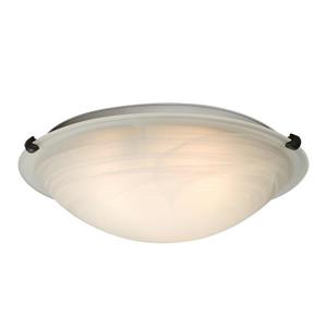 Galaxy Quoizel Galaxy Lighting Ofelia 16.125-in Oil-Rubbed Bronze Flush Mount Light