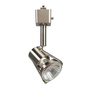 Galaxy 1 Light Dimmable Brushed Nickel Flat Back Flexible Track Lighting Head