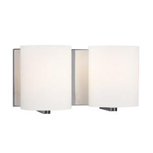 Galaxy Cyl 11.75-in x 6.25-in 2 Light Polished Chrome Cylinder Vanity Light