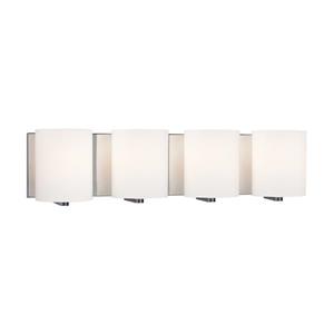 Galaxy Cyl 25.50-in x 6.25-in 4 Light Polished Chrome Cylinder Vanity Light