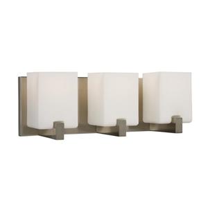 Galaxy Cubic 17.25-in x 6.25-in 3 Light Polished Nickel Rectangular Vanity Light