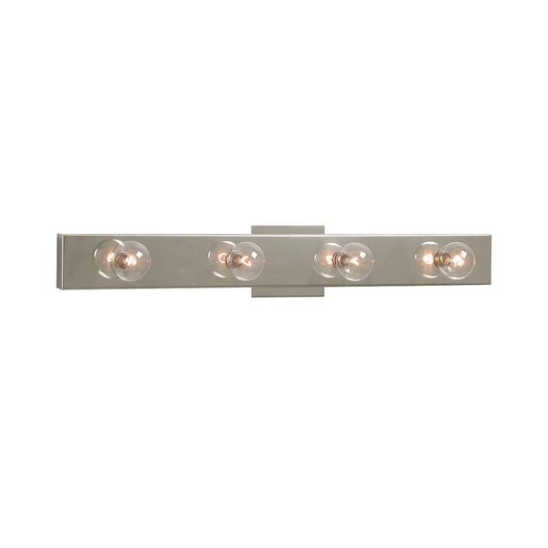 Galaxy 24-in x 2.88-in 4 Light Chrome Rectangular Vanity Light Bar