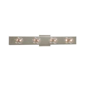 Galaxy 24-in x 2.88-in 4 Light Chrome Rectangular Vanity Light Bar