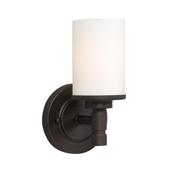 Galaxy Brighton 5-in x 9.25-in 1 Light Oil Rubbed Bronze Cylinder Vanity Light