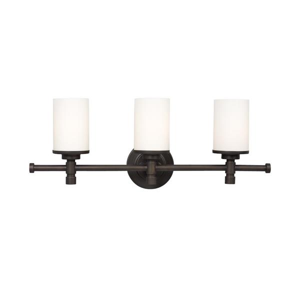 Galaxy Brighton 5-in x 24-in 3 Light Oil Rubbed Bronze Cylinder Vanity Light