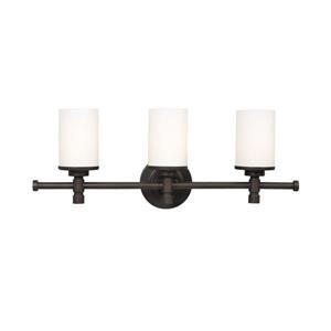 Galaxy Brighton 5-in x 24-in 3 Light Oil Rubbed Bronze Cylinder Vanity Light