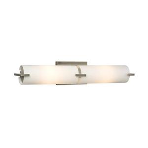 Galaxy Kona 4.25-in x 22-in 2 Light Pain Brushed Nickel Cylinder Vanity Light Bar