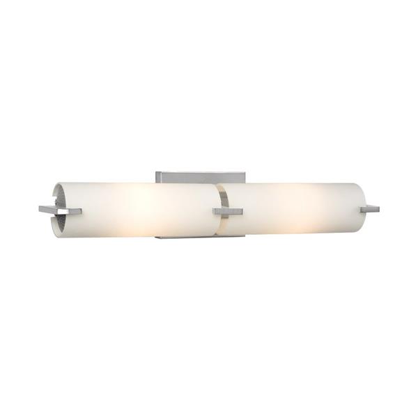 Galaxy Kona 4.25-in x 22-in 2 Light Pain Chrome Cylinder Vanity Light Bar