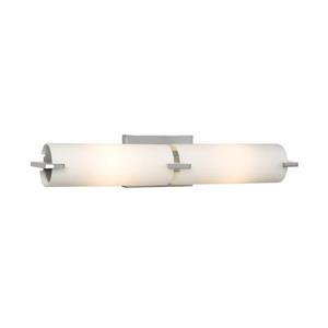 Galaxy Kona 4.25-in x 22-in 2 Light Pain Chrome Cylinder Vanity Light Bar